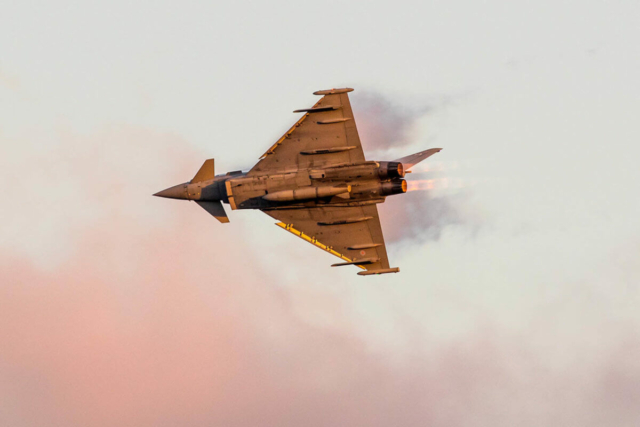 The famous typhoon roaring through the sun kissed sky for its dusk display